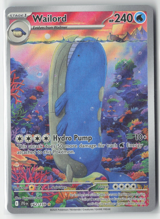 2025 Pokémon TCG Wailord #162/159 Journey Together Illustration Rare NM/M