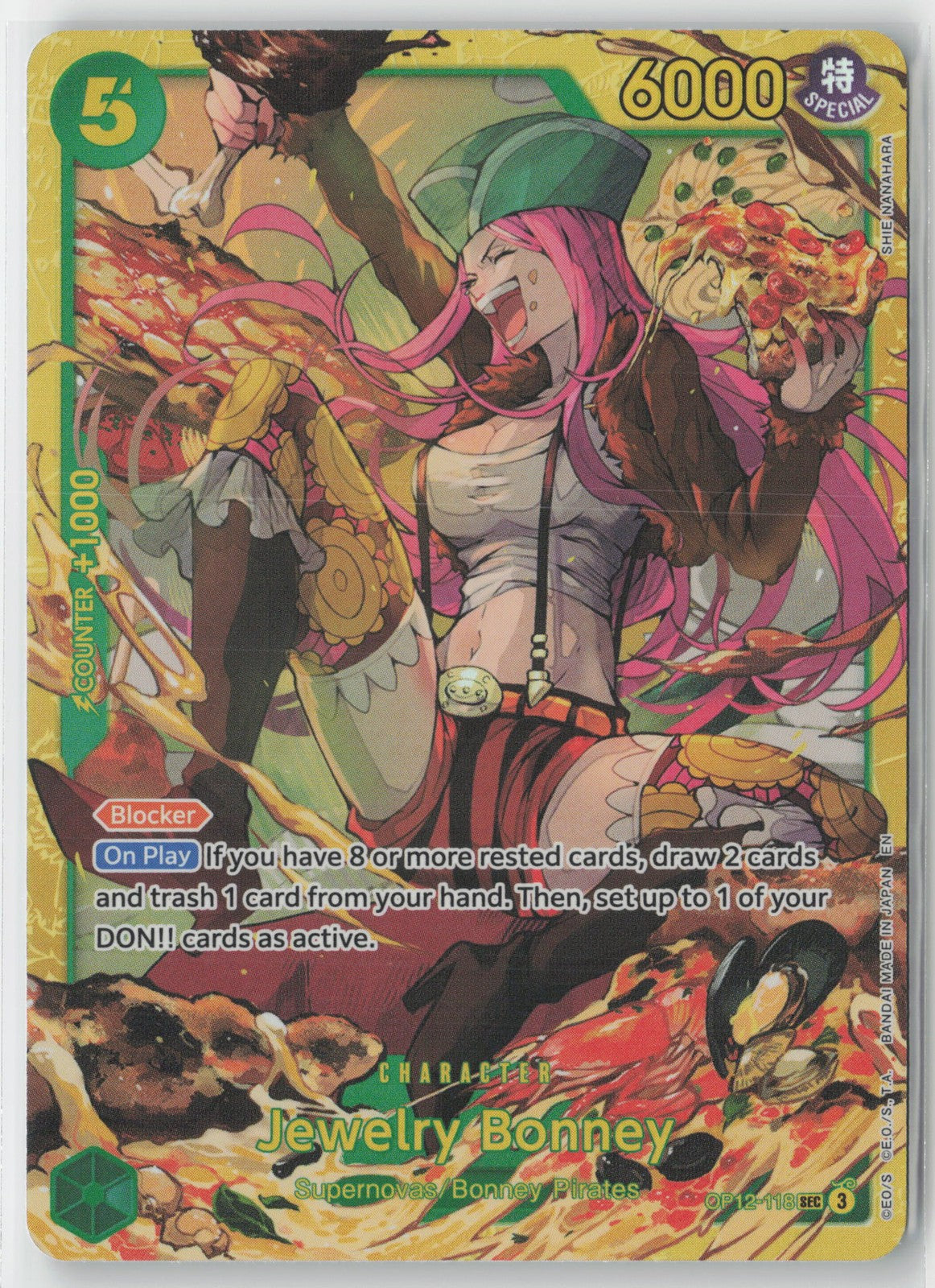 Jewelry Bonney Secret Rare OP12-118 Foil One Piece TCG Legacy of the Master ENG