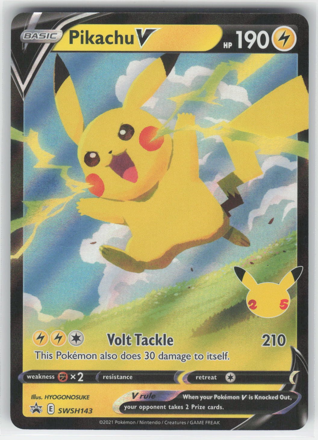 Pikachu V - SWSD SWSH: Sword & Shield Promo Cards #SWSH143 Promo Holo NM