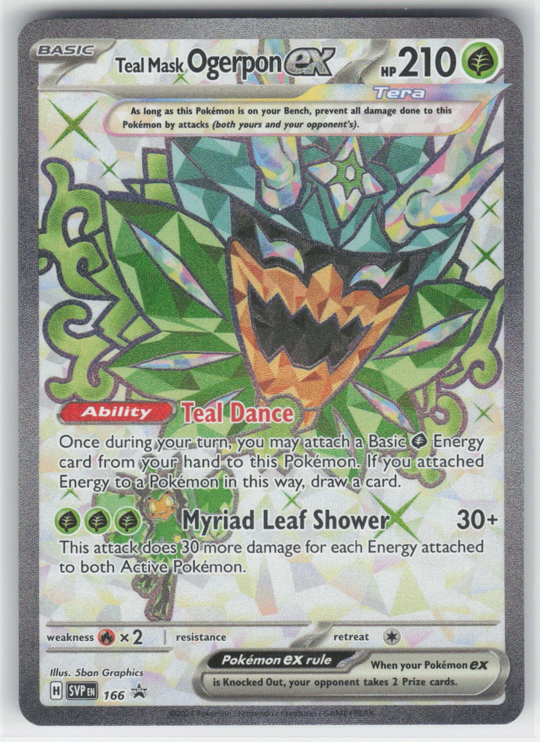 Teal Mask Ogerpon ex - SVP SV: Scarlet & Violet Promo Cards #166 Ultra Rare Holo