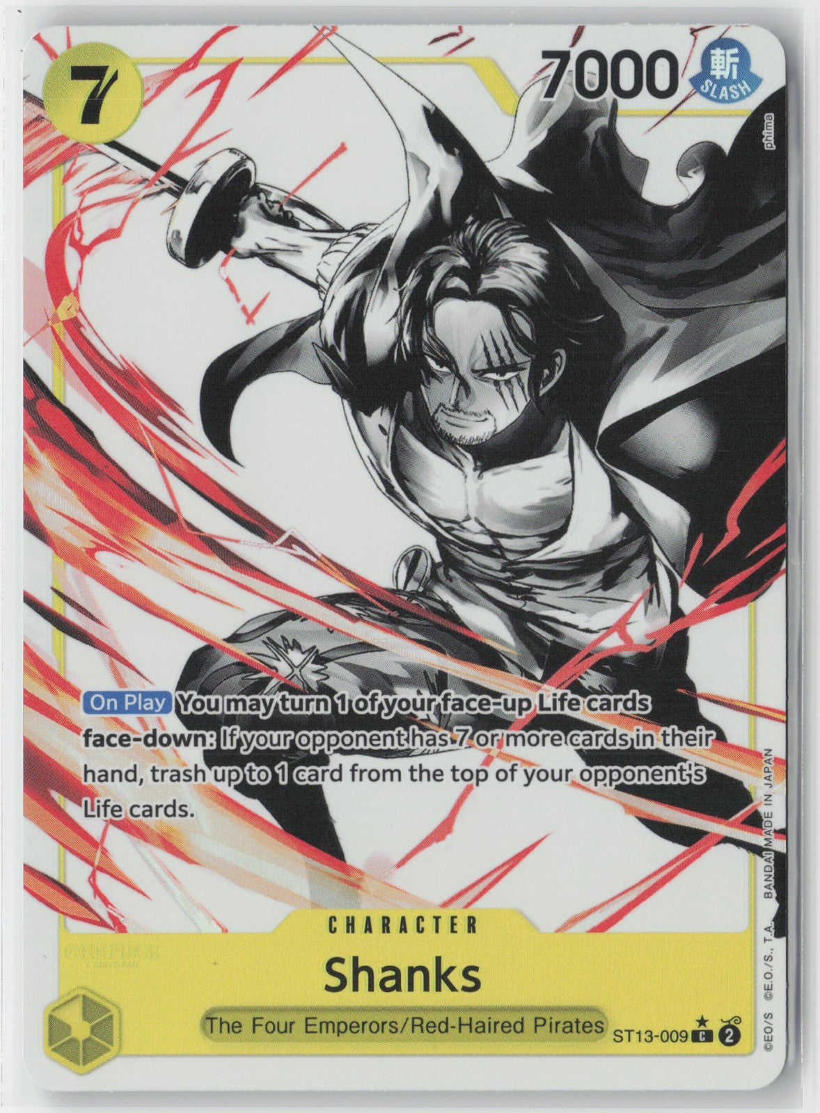 Shanks Parallel Alt Art ST13-009 One Piece TCG Ultra Deck The Three Brothers Eng