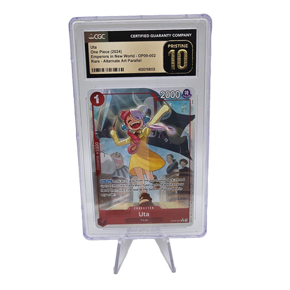 CGC PRISTINE 10 Uta Parallel Emperor Card One Piece  OP09-002 Alt Art