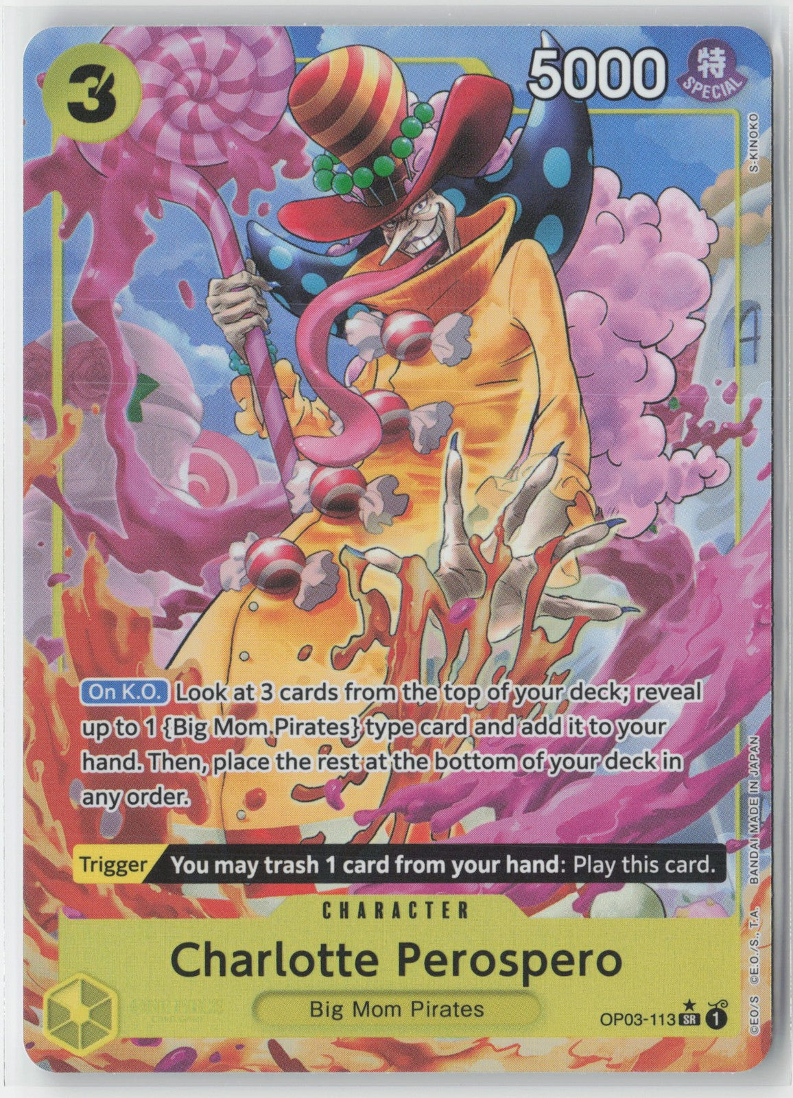 Charlotte Perospero Alt Art Foil OP03-111 R One Piece TCG Premium Booster ENG