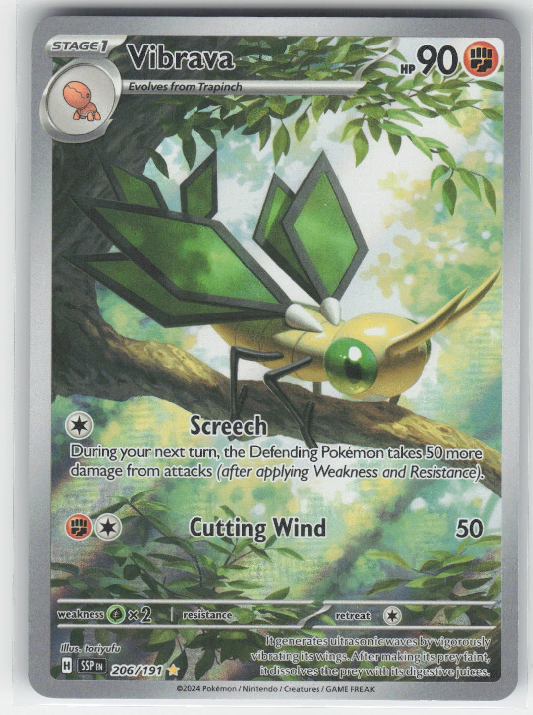 Vibrava - - SSP SV08: Surging Sparks #206/191 Illustration Rare Holo NM
