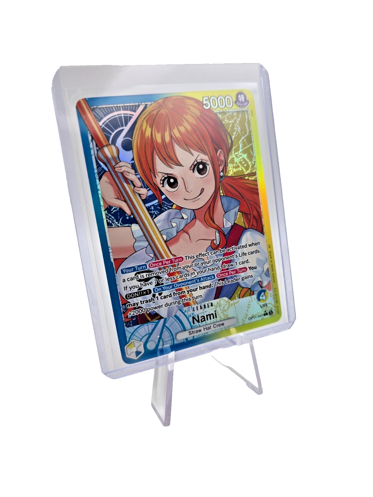 Nami SR OP11-041 Alt Art Foil A Fist of Divine Speed – One Piece TCG NM