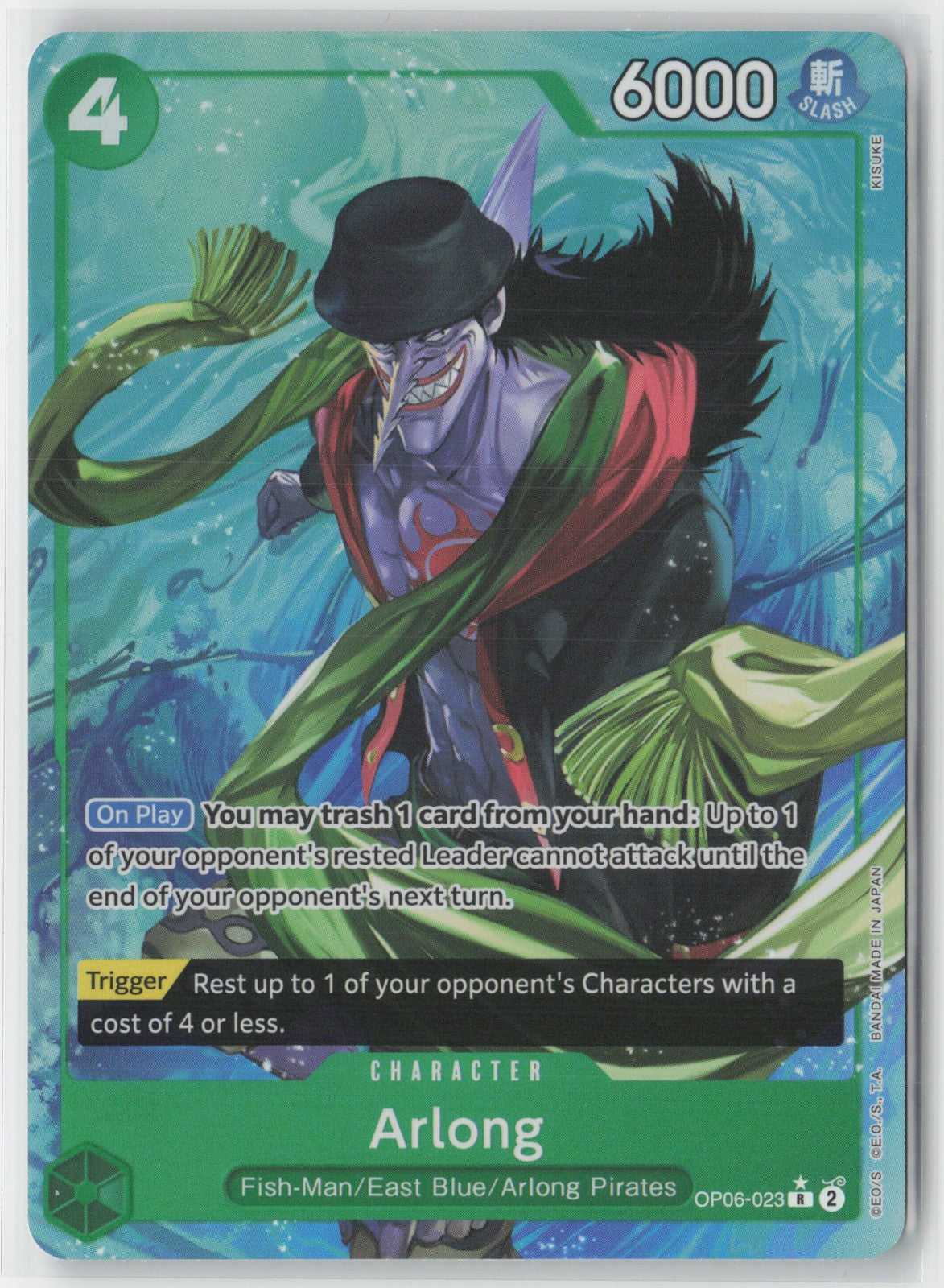 Arlong Alternate Art Foil OP06-023 R One Piece TCG Premium Booster The Best ENG