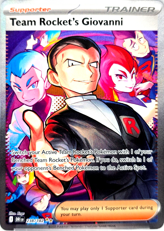 Giovanni 238/182 SIR – Pokémon Destined Rivals Secret Illistratinon Rare NM/Mint