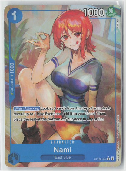 Nami Parallel Alt Art Foil OP09-050 One Piece Emperors in the New World English