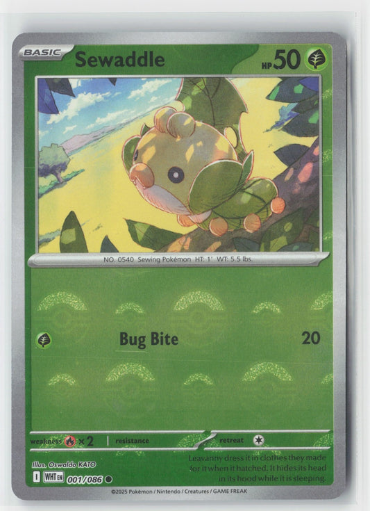 Sewaddle (Poke Ball Pattern) #001/086 SV: White Flare Pokemon