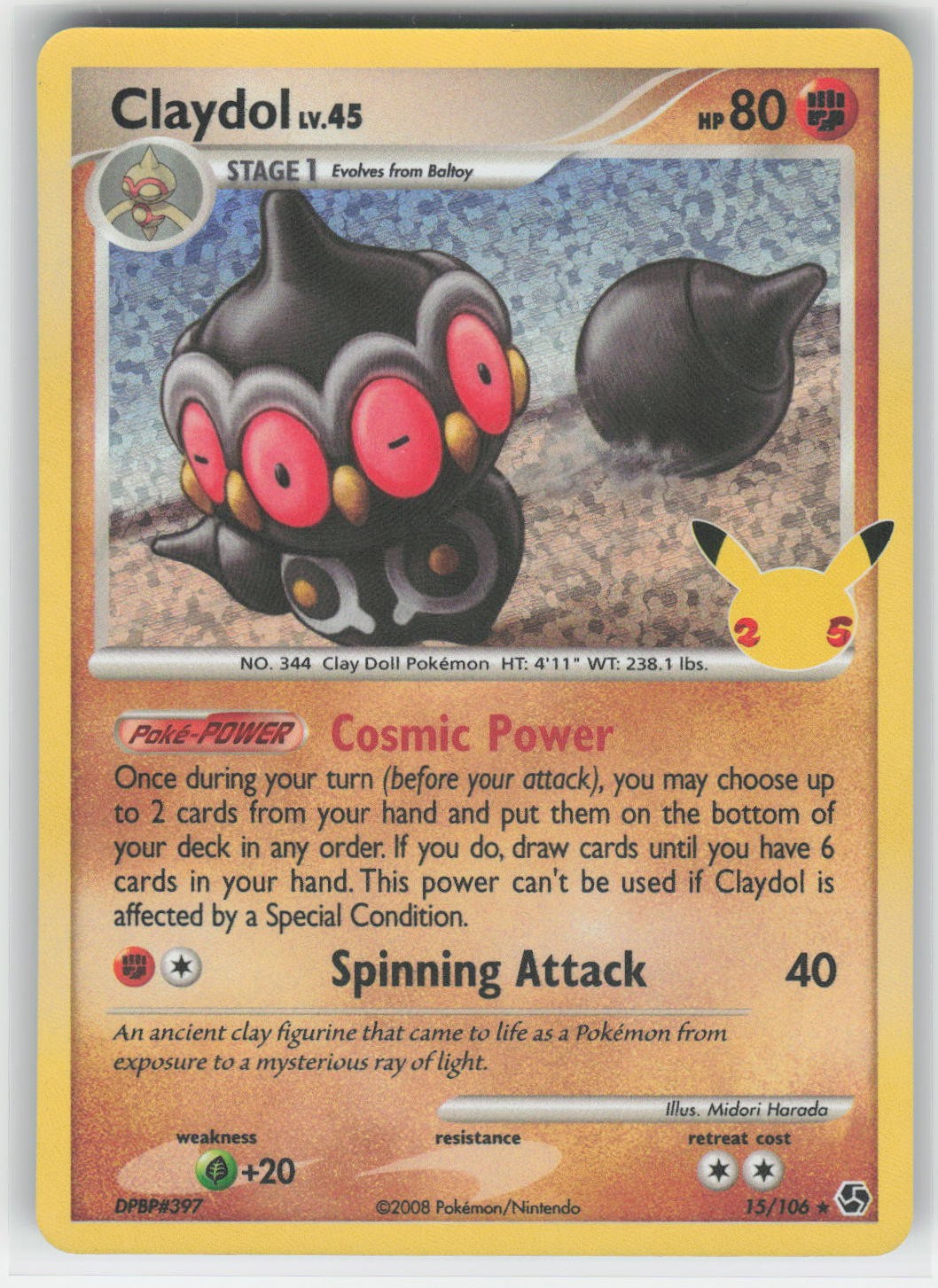 Claydol - CCC Celebrations: Classic Collection #15/106 Classic Collection Holo N