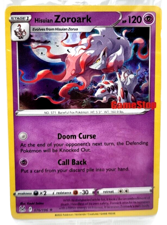 2022 Hisuian Zoroark Pre-Release Promo SWSH272 Pokémon TCG Lost Origin SEALED