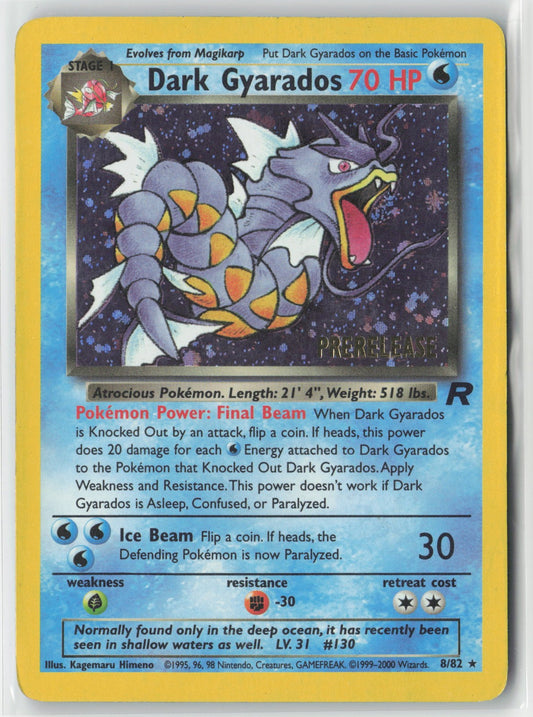Dark Gyarados (Prerelease) #08/82 WoTC Promo Pokemon