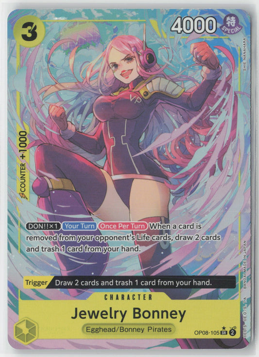 Jewelry Bonney Parallel Foil OP08-105 SR One Piece TCG Two Legends English