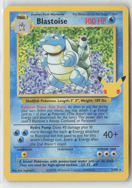 Blastoise #2/102 Celebrations: Classic Collection Pokemon