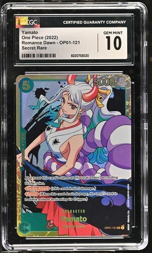 Yamato OP01‑121 SEC Secret Parallel CGC 10 Gem Mint Romance Dawn One Piece TCG