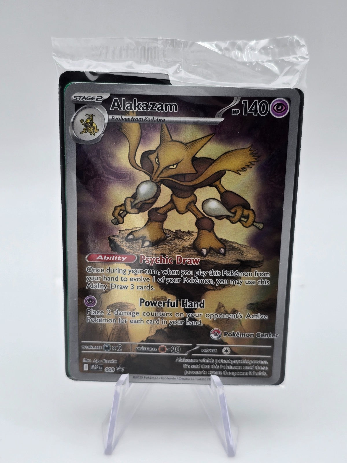 Alakazam Mega Evolution Promo Pokémon Center Stamped Sealed English