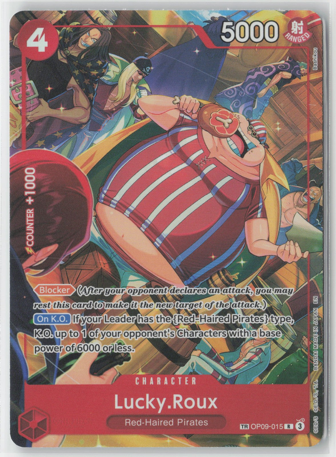 Lucky Roux TR Foil OP09-015 One Piece TCG A Fist of Divine Speed English