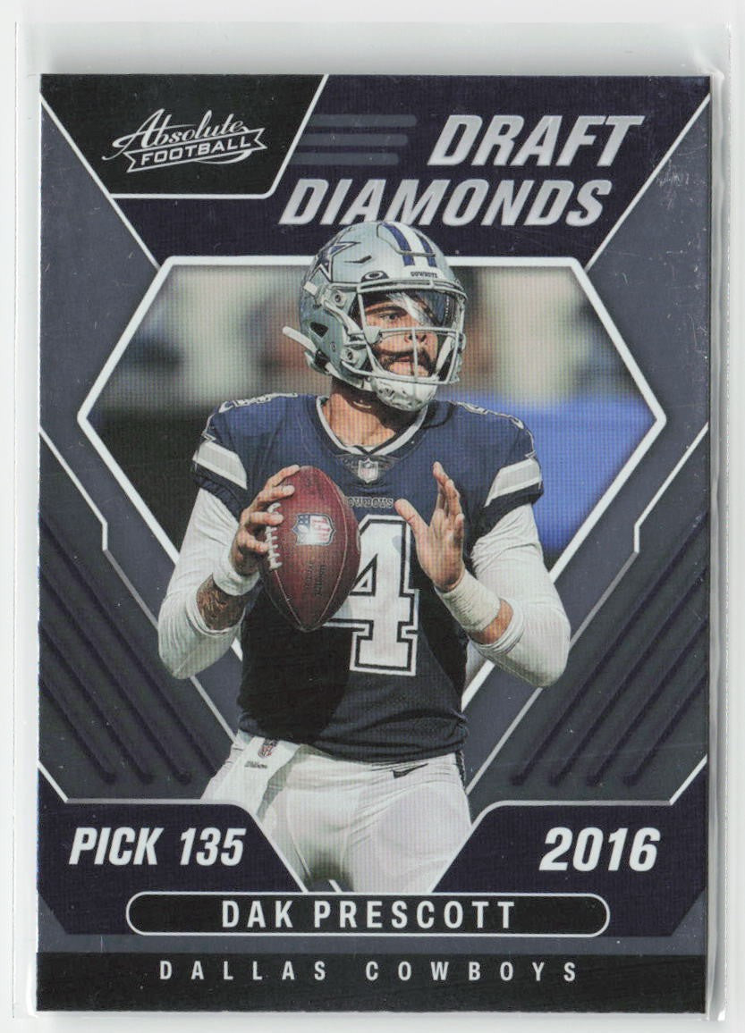 2022 Panini Absolute Dak Prescott #DD-2 Draft Diamonds Dallas Cowboys Football