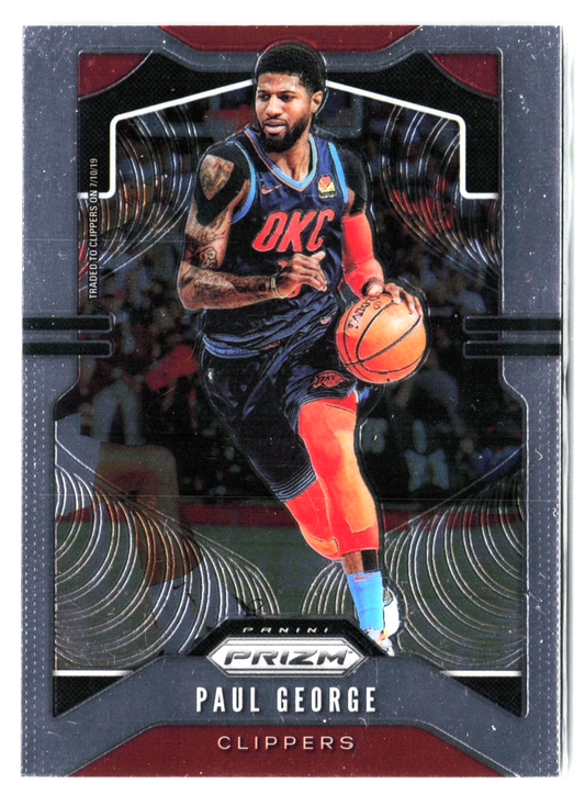 2019 Panini Prizm Paul George #185 Chrome – LA Clippers NBA Card