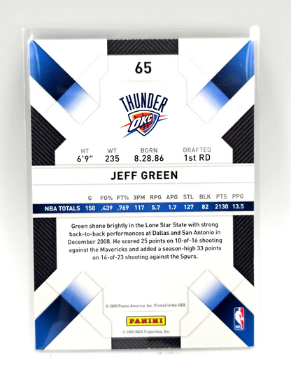 2009‑10 Panini Threads Jeff Green #65 – OKC Thunder