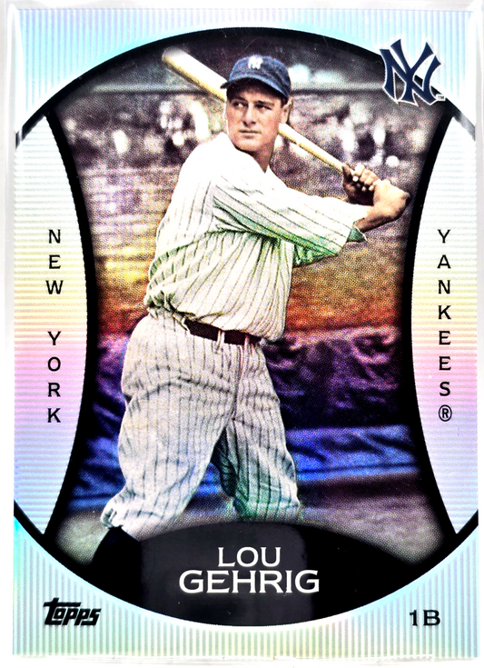 2010 Topps Legends Lou Gehrig #PC20 Platinum – Yankees HOF Walmart Cereal Insert