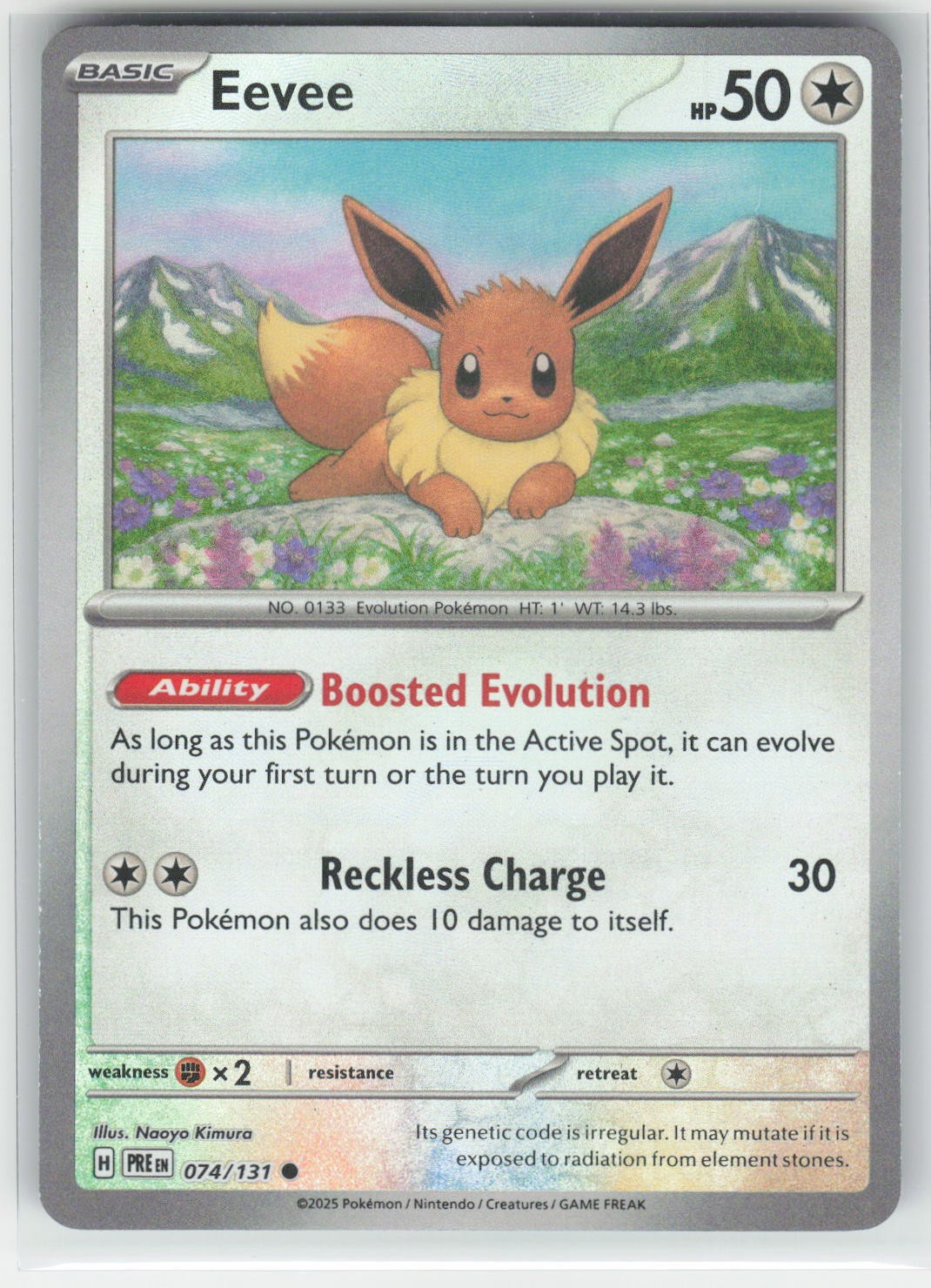 Eevee (Poke Ball Pattern) - PRE SV: Prismatic Evolutions #074/131 Common Holo NM
