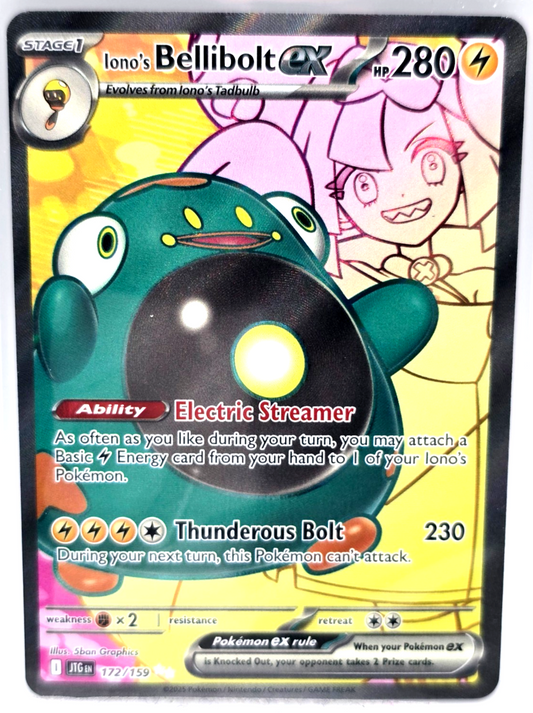 Iono’s Bellibolt EX 172/159 Full‑Art – English Pokémon TCG Journey Together