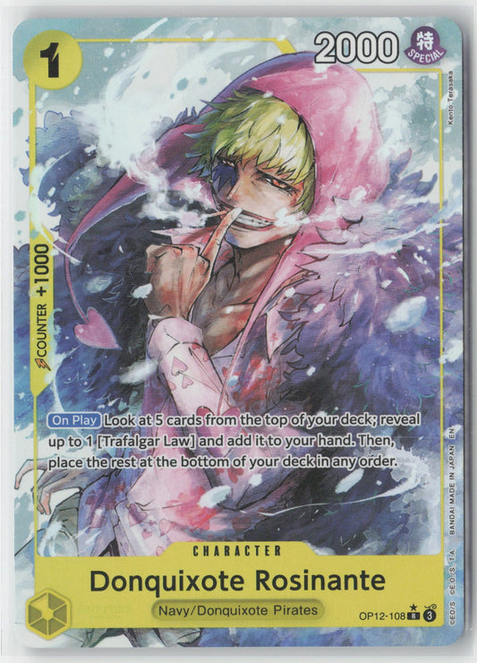 Donquixote Rosinante Alt Art Foil OP12-108 R One Piece TCG Legacy Master ENG