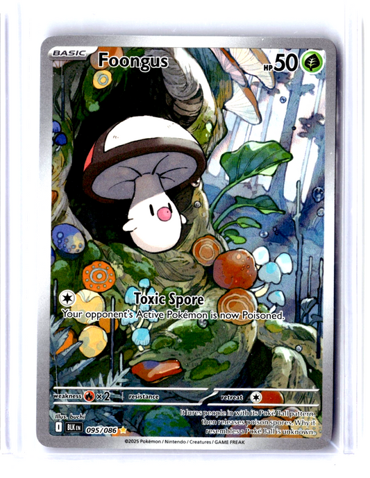 2025 Pokémon TCG Foongus 095/086 Illustration Rare SV Black Bolt English